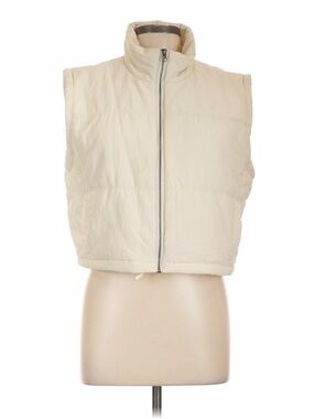 Thread & Supply Cream Quilted Sleeveless Puffer Vest